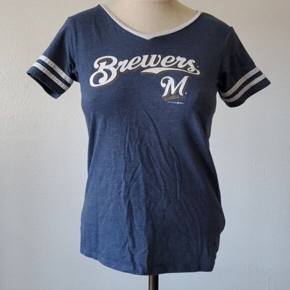 MAJOR LEAGUE BASEBALL MLB Milwaukee Brewers Shirt Top Girls Size Extra Large - Picture 11 of 11